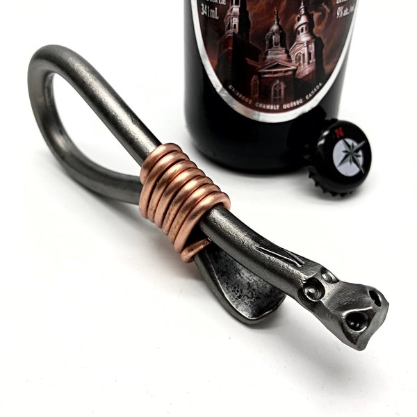 DRAGON BOTTLE OPENER Hand Forged and Signed by Blacksmith Naz - Personalization Option Available - Gifts for Groomsmen - Gift - Man - Men