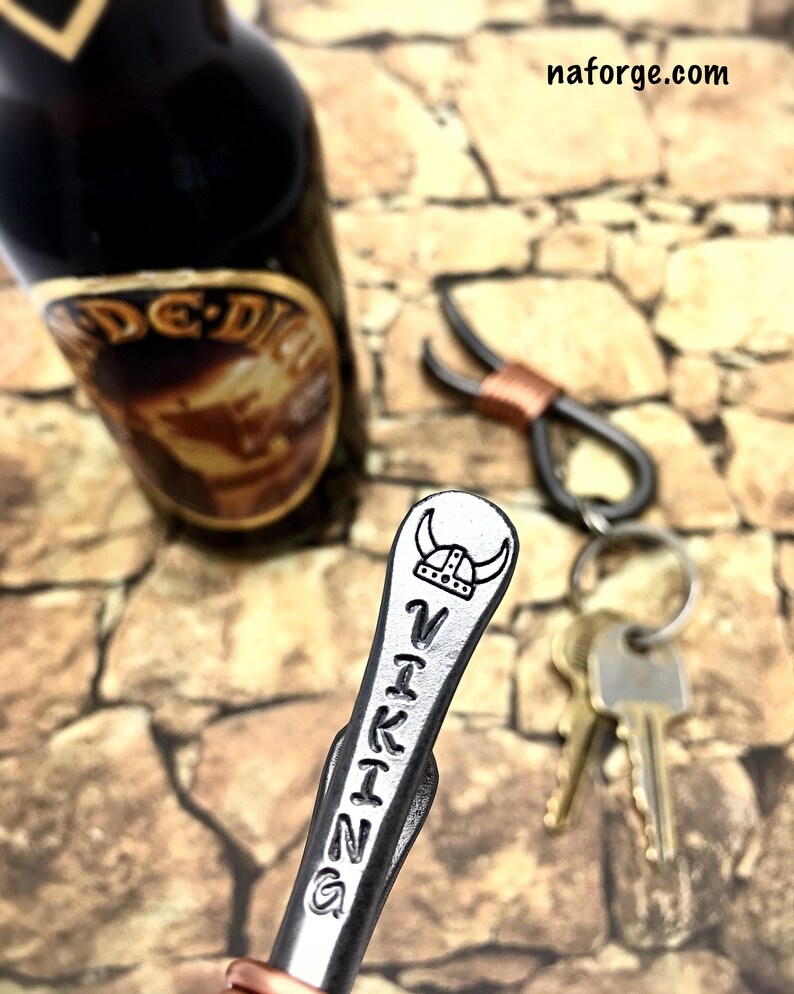 VIKING HAT Keychain Bottle Opener Personalized Option Etsy