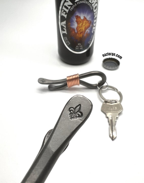 Lily Flower Keychain Bottle Opener - Fleur de Lys Lis - Personalized Option Available - Design by Naz -  Gift for Him or Her