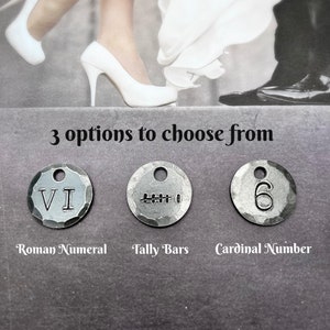 6 Years Iron Wedding Anniversary Gift Idea - Choose one of 3 Styles - Roman Numeral, Tally Bars or Cardinal Number Keychain -Husband or Wife