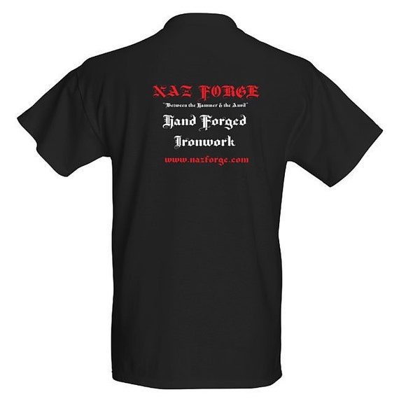 NAZ FORGE T-Shirt (Large or X-Large) - Black -Signature Soft men's t-shirt  superior print quality : 155 grams, 100% ringspun cotton.