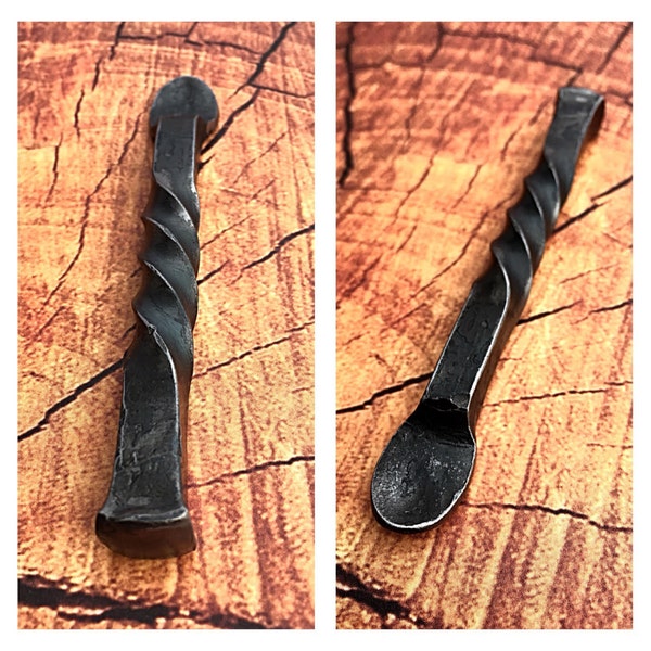 PIPE TAMPER with Scoop / Scraper - Hand Forged by Blacksmith Naz -  Metal Pipe Tool - Naz Forge - Smoking Accessories - Smoker Tools