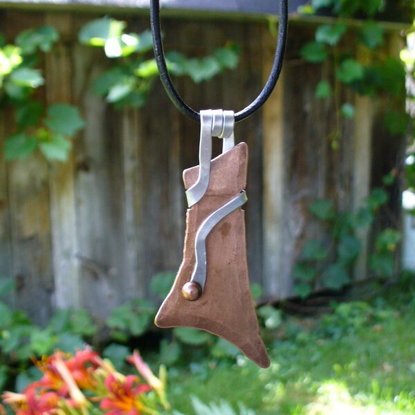 COPPER and ALUMINIUM PENDANT made by Blacksmith
