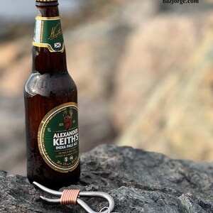 MINI KEYCHAIN Bottle Opener Personalized Option Available EDC Key Organiser Hand Forged Every Day Carry Original Design by Naz Forge image 2