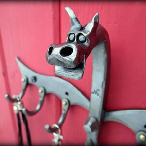 KEY or JEWELRY Rack Dragon Sculpture Hand Forged and signed by BLACKSMITH Naz , Original Design from Naz Forge