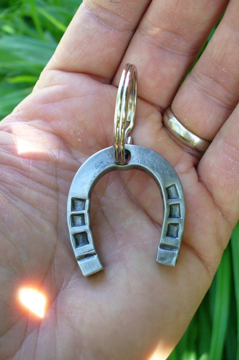 HORSESHOE KEYCHAIN ( Hand by a Blacksmith ) Personalized Option