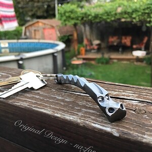 DRAGON KEYCHAIN Hand Forged and signed by BLACKSMITH Naz Personalization Option Available image 6