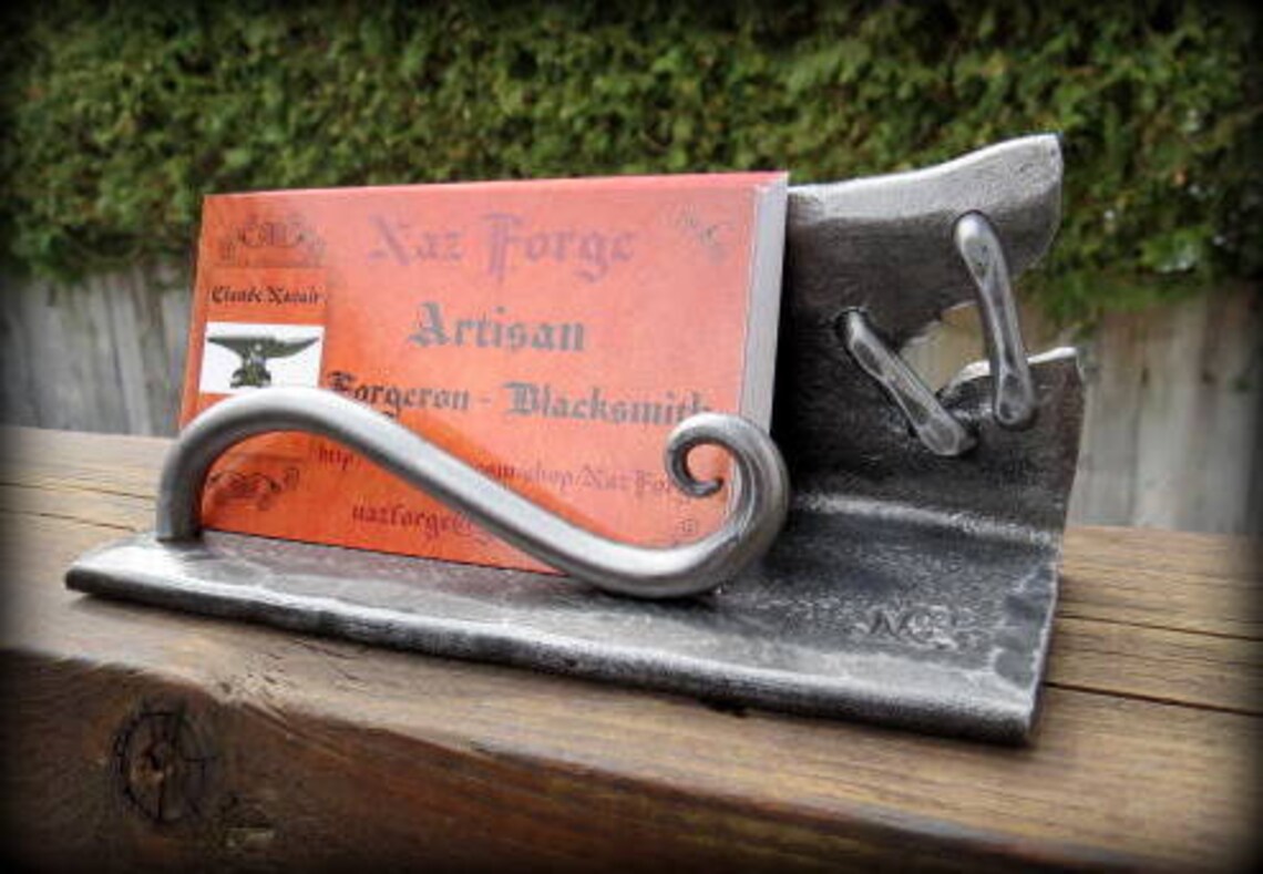 BUISNESS CARD HOLDER Hand and Signed by Blacksmith Naz Etsy