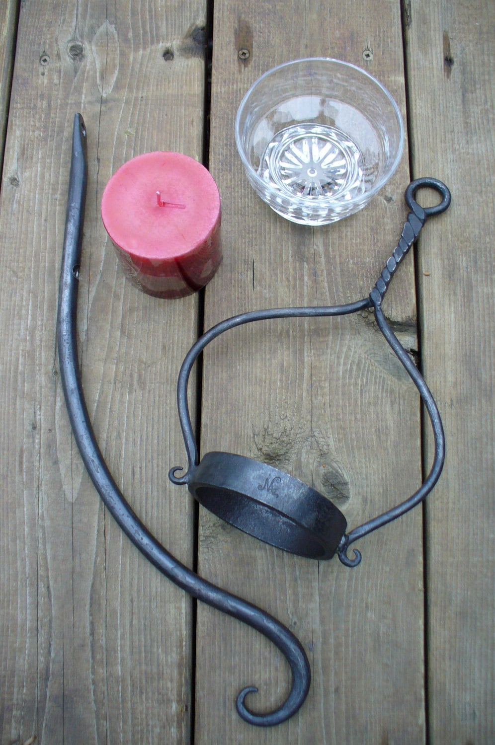 CANDLE HOLDER with a Different Twist Hand by Blacksmith