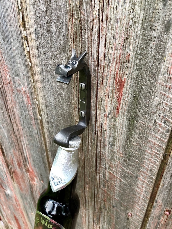 Handcrafted Forged Bottle Opener with Twist Handle and Ball – MOUNTAIN  ELEMENT