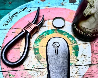 Hand Forged Golf Bottle Opener – Personalized Gift for Golfers