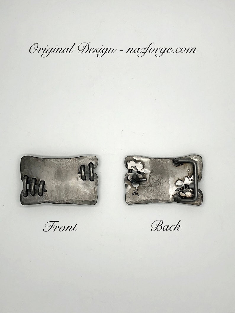 BELT BUCKLE Stitched by Blacksmith Hand and Signed Etsy