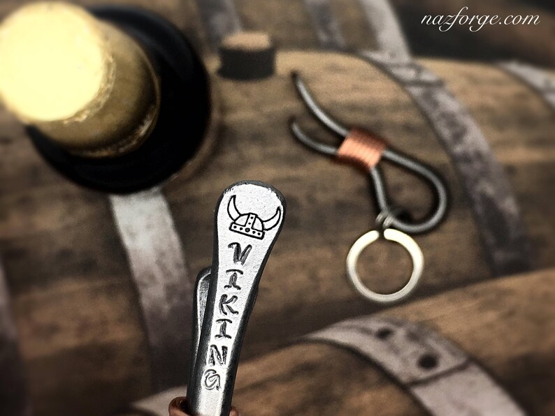 VIKING HAT Keychain Bottle Opener Personalized Option Etsy