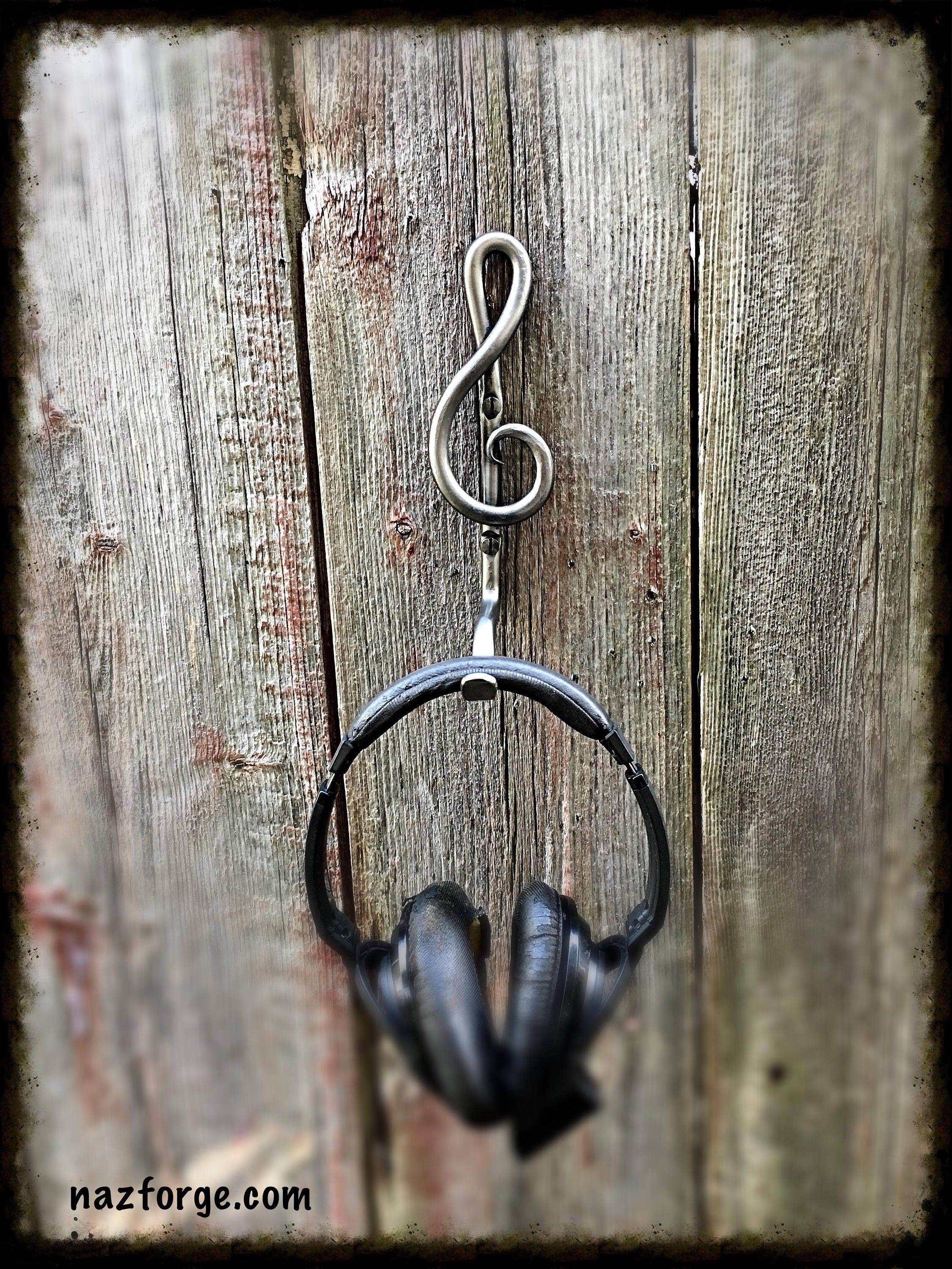 HEADPHONE HOOK Hand Treble Clef Accent Original Design by Naz