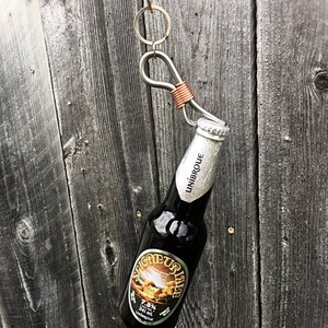 MINI KEYCHAIN Bottle Opener Personalized Option Available EDC Key Organiser Hand Forged Every Day Carry Original Design by Naz Forge image 4