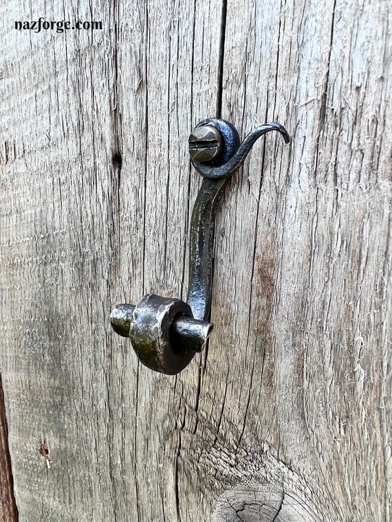 Hand Forged Small Hook by Blacksmith Naz - Traditional & Elegant - Decorative Forged Screw Included