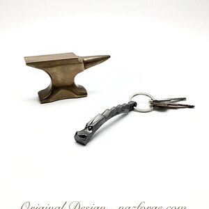 DRAGON KEYCHAIN Hand Forged and signed by BLACKSMITH Naz Personalization Option Available image 9