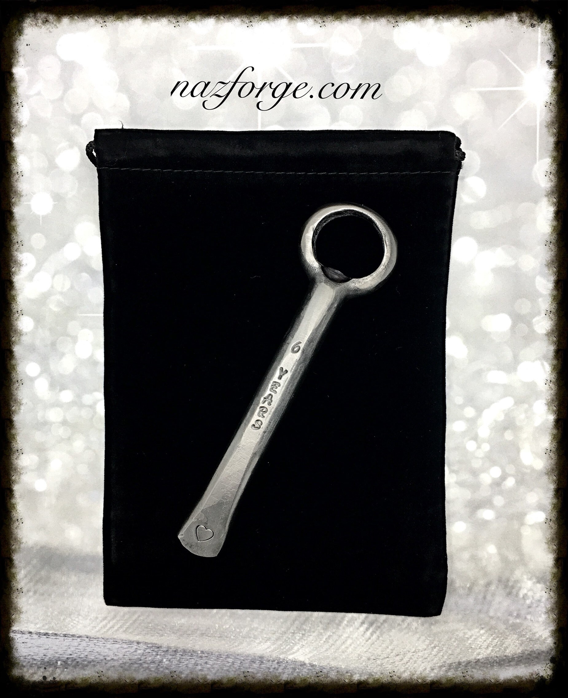 6th Year Iron Wedding Anniversary Gift Bottle Opener 6