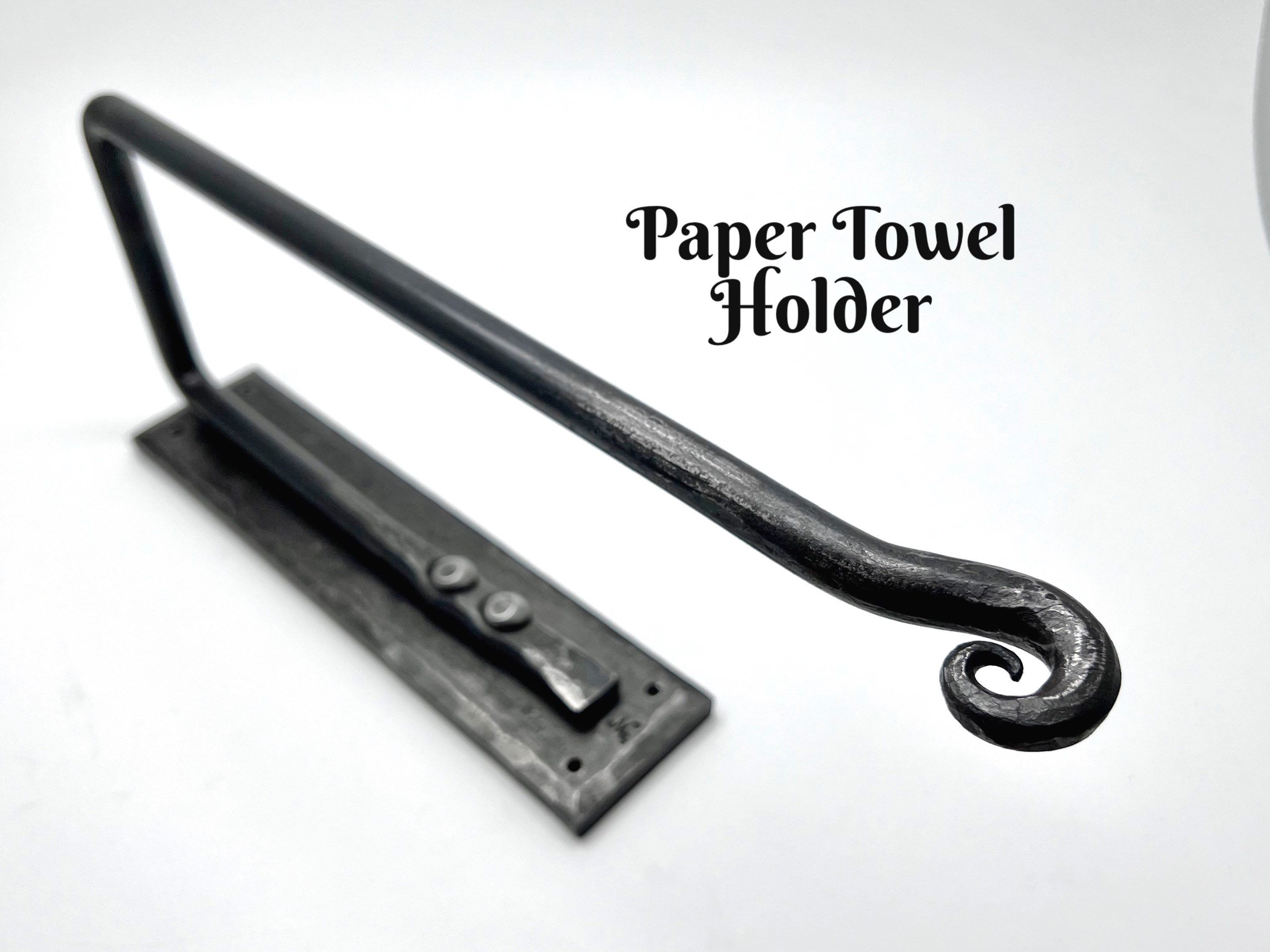 Hand forged paper towel holder sale