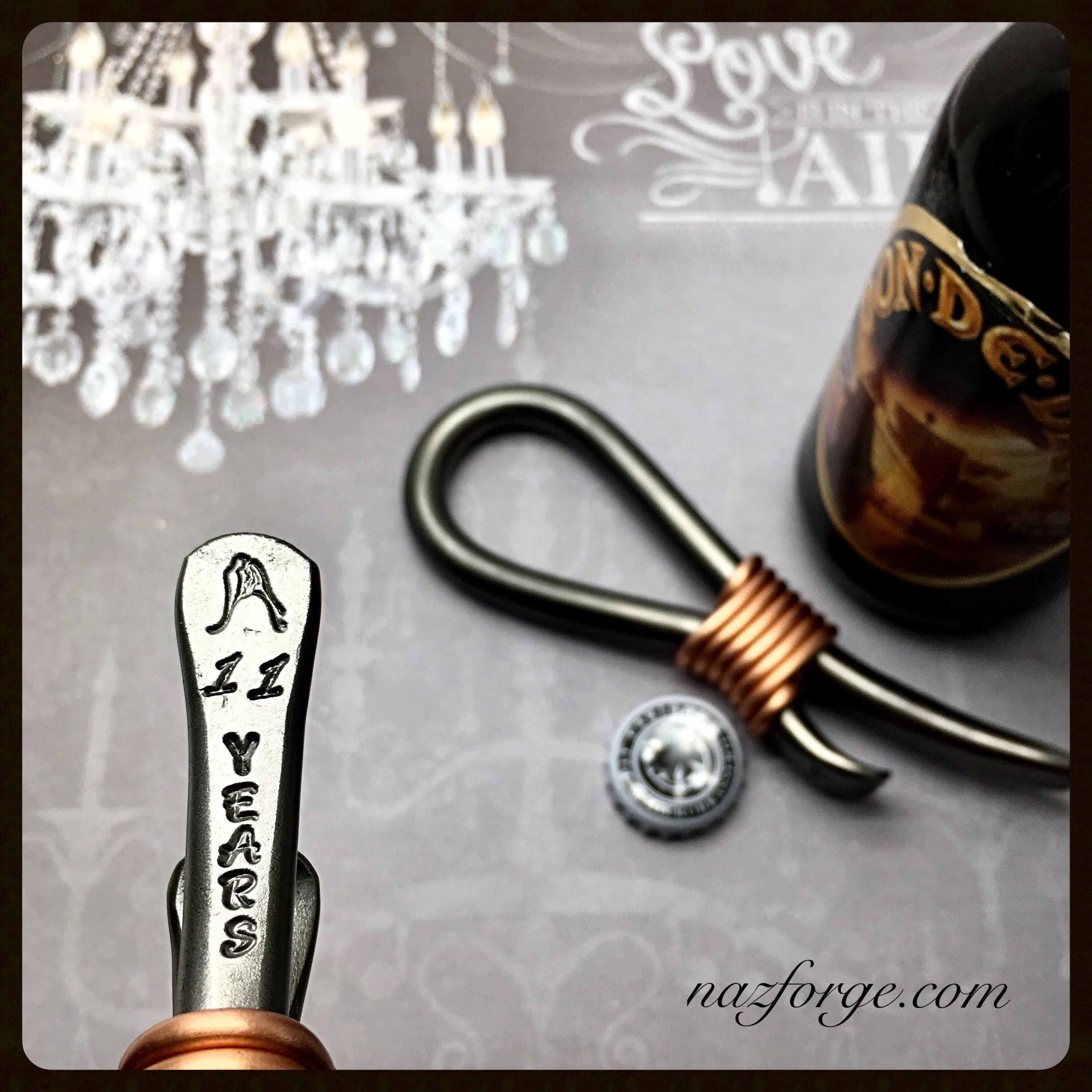 11th Year Steel Wedding Anniversary Gift Bottle Opener 11 Years Bride & Groom Him Eleventh