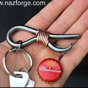 CHRISTIAN CROSS Keychain Bottle Opener Personalized Option Available Original Design by Naz Gift for Man Faith Based Gift for Men image 8