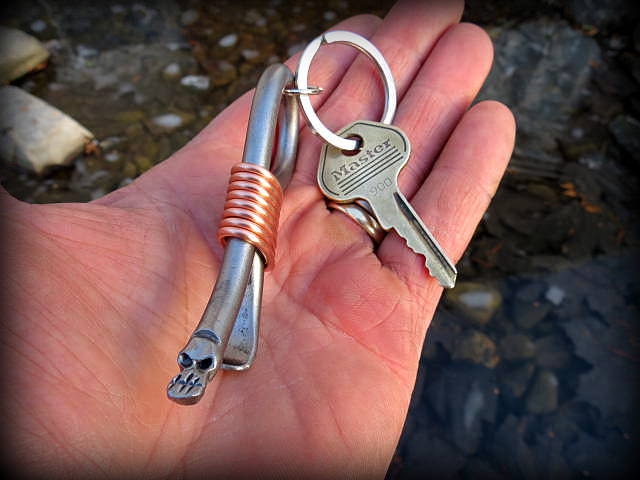 HAND FORGED KEYCHAIN and Protection by Blacksmith Naz