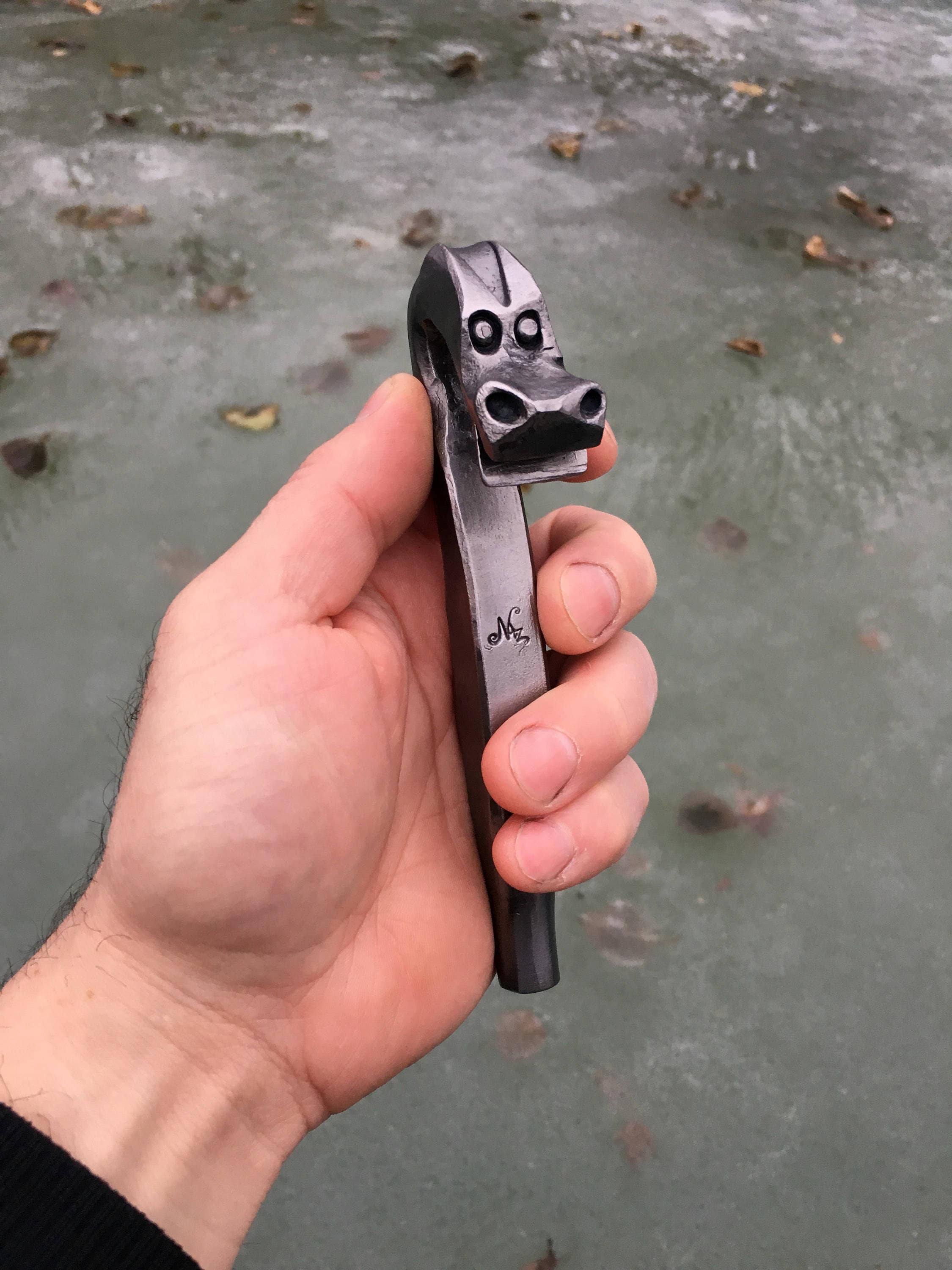 BEER TAP HANDLE Metal Dragon Sculpture Original Design Kegerator