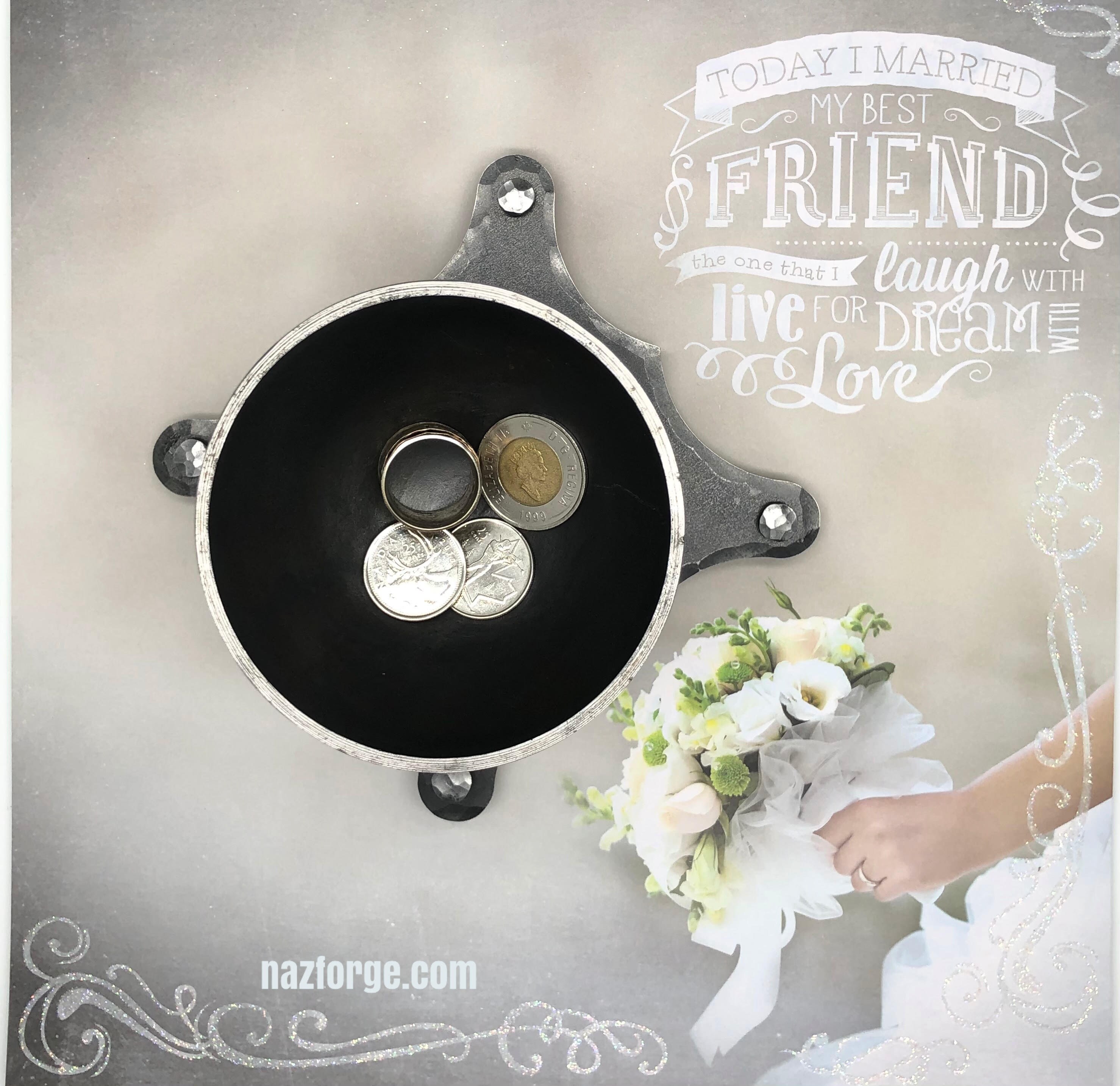 6th Wedding Anniversary Gift For Him Or Her Iron Ring Dish Bowl Rings Change Storage Tray Sixth Wedding Theme For Couple Husband Or Wife