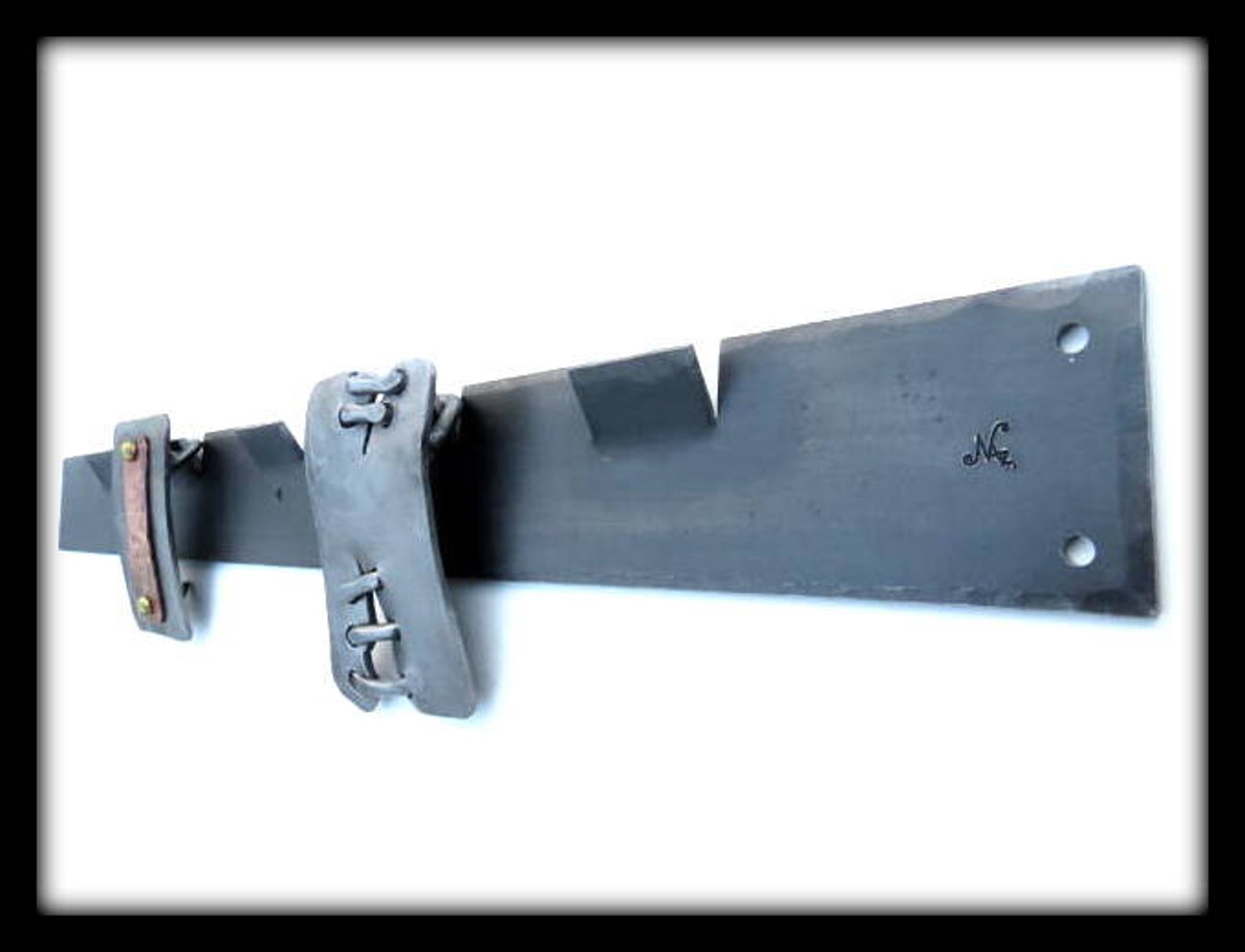 BELT BUCKLE RACK 5 Hooks Hammer Textured & Signed by Etsy