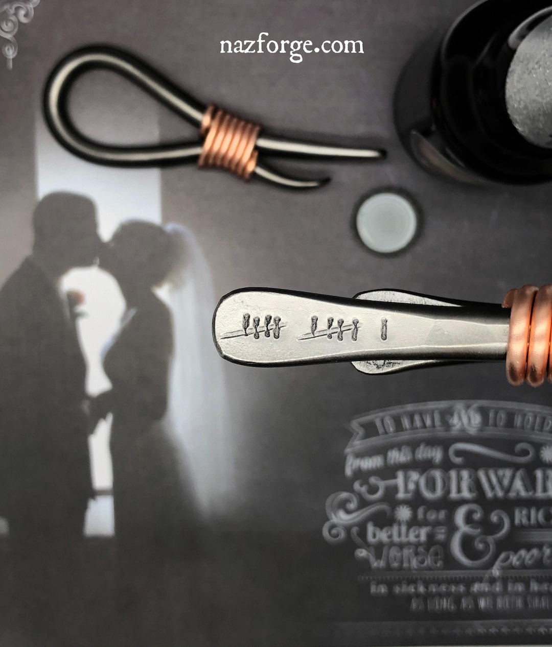 11th Year Tally Marks Steel Wedding Anniversary Gift Bottle Opener for