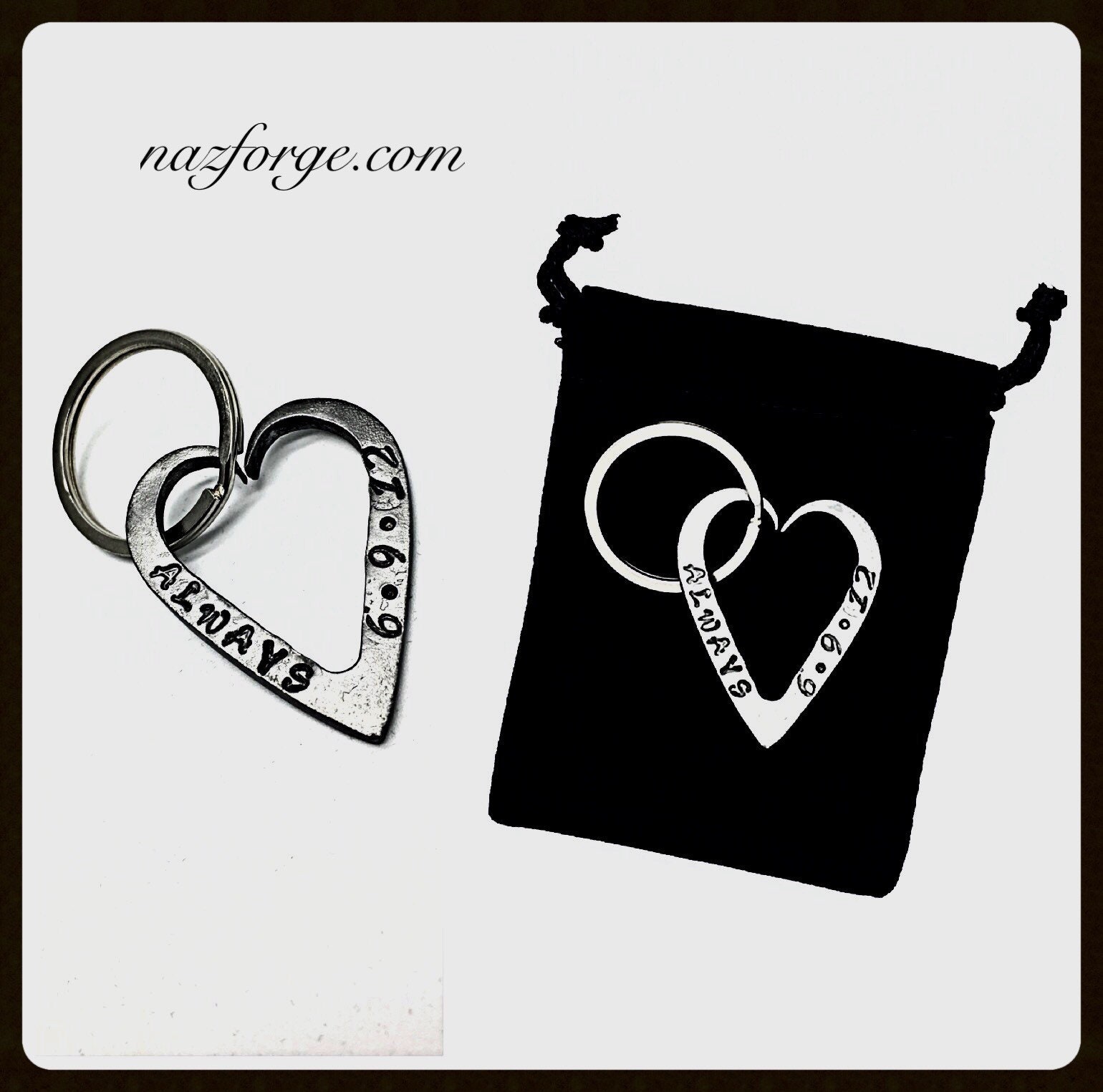 FORGED HEART KEYCHAIN - 6th (Iron) Wedding Anniversary ...