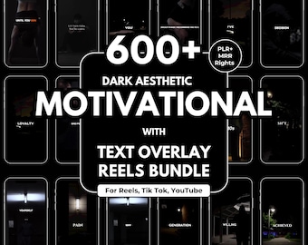 Plus de 600 rouleaux de motivation esthétiques pour TikTok et Instagram | Courtes vidéos virales | Contenu numérique DPP pour les créateurs