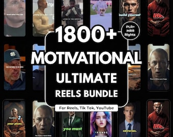 Bundel motiverende rollen met AI-motivatiecontent voor Instagram-rollen TikTok YouTube-shorts digitale download