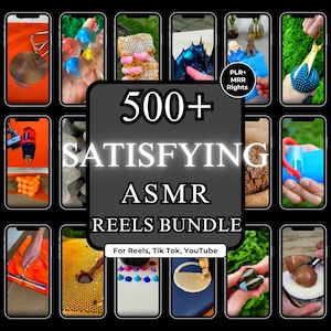 Plus de 500 rouleaux ASMR satisfaisants : contenu viral TikTok et Instagram (PLR) image 1