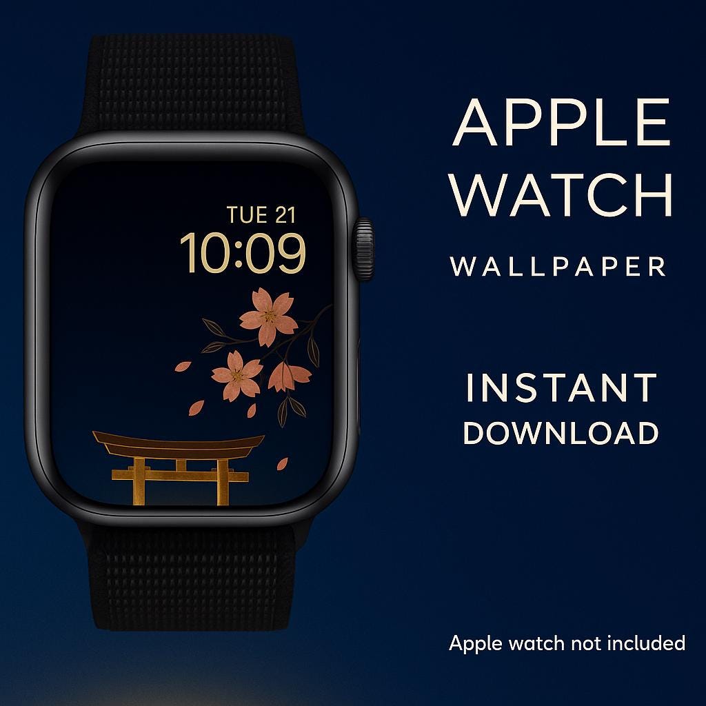 ミニマルなApple Watchの文字盤セット｜日本の禅と桜のデジタル