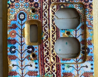 Moroccan inspired Light Switch Plate outlet combination