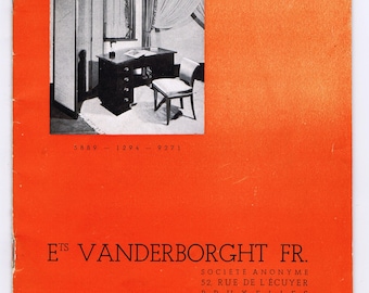 Belgian Art Deco era Furniture Catalog Antique History Belgium Interior Decoration Design Paper Ephemera