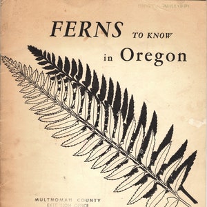 Vintage Ferns to Know in Oregon Booklet Charles R. Ross ed Oregon Extension Bulletin 785 September 1959 Pacific NW  Planst