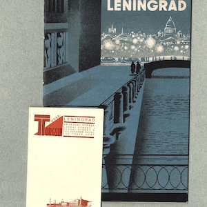 Antique Vintage Leningrad USSR Russia Travel Tourism Booklet Souvenir Ephemera Constructivism Graphic Art Typography Photos