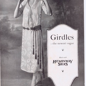 Antique Vintage Girdles Heminway Silks, NY Decorative Design Womens&#39; Belts Textiles Fashion Craft Photographs Instructions Photographs