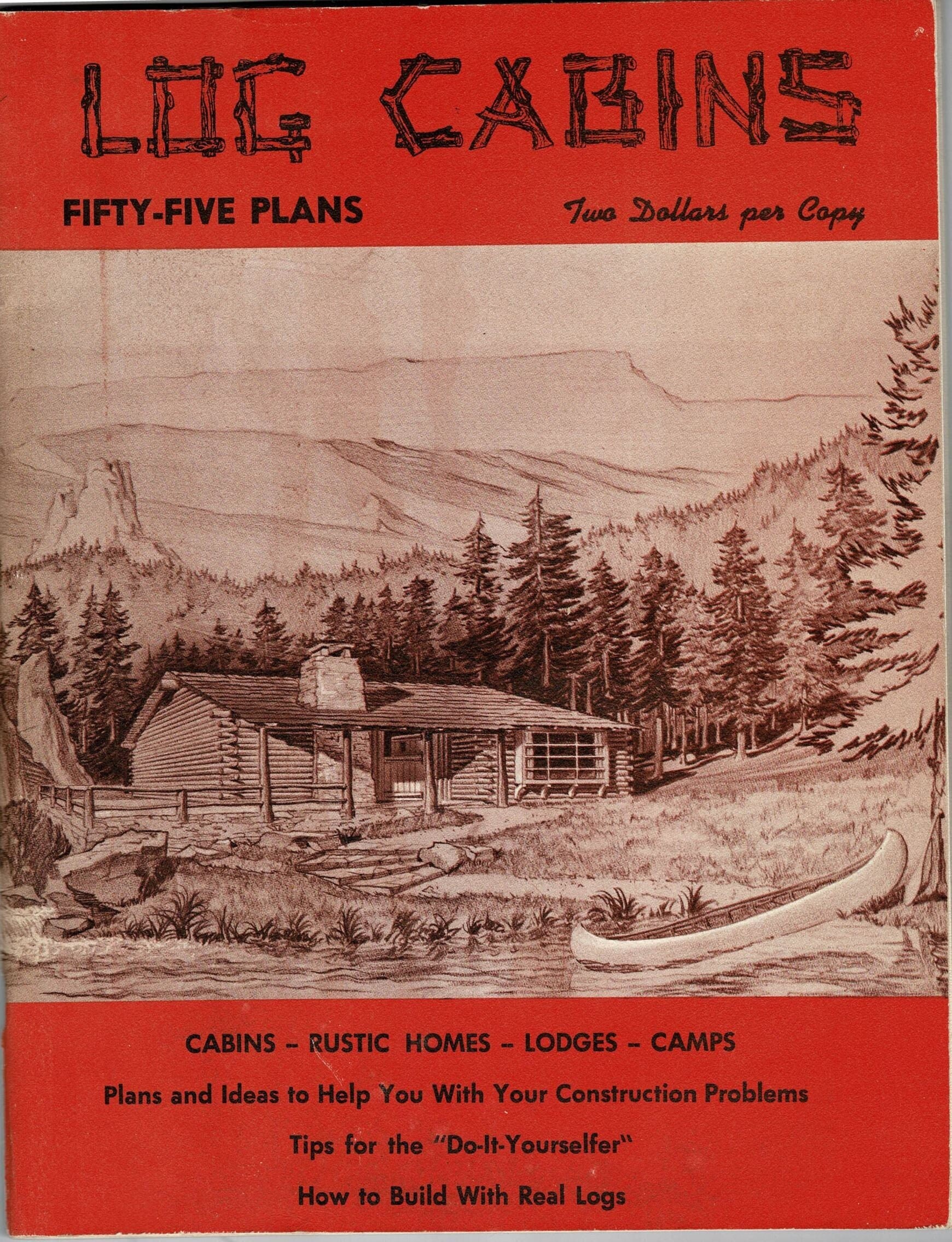 Vintage Log Cabins Catalogue Air Lock NM 1976 55 Plans