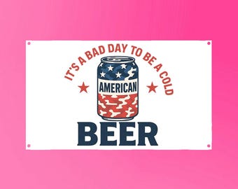 Bad Day To Be A Beer Flagge 90x150cm – Lustiges Banner Für Zimmer, Garten & Partys