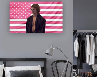 Anakin Skywalker Flag | Hayden Christensen Star Wars Flag | Hot Jedi Darth Vader Aesthetic Wall Decor for Fans