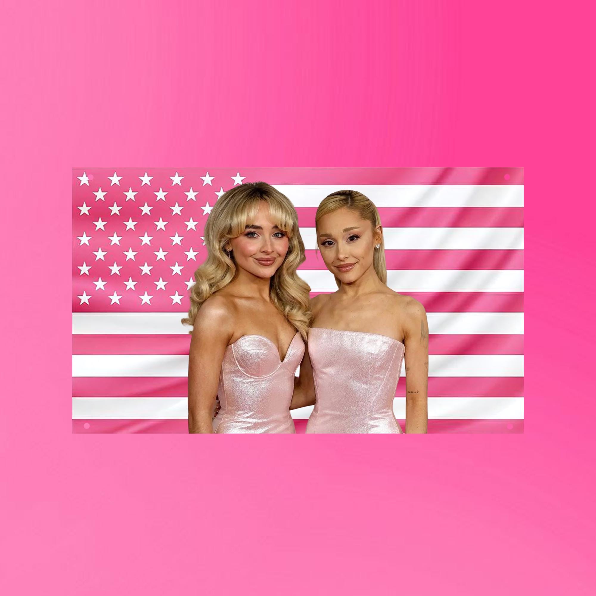 Discover Pink USA Flag Tapestry with Pop Singer Aesthetic for Bedroom Decor