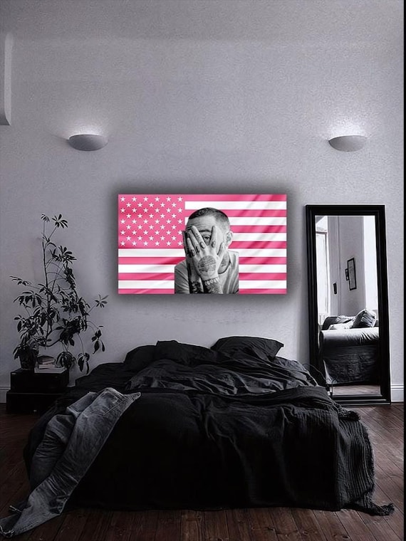 Mac Miller American Flag Pink Tapestry – Tribute Wall Art Music