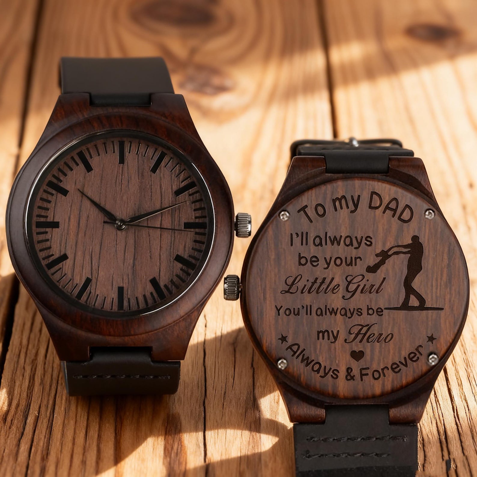 Couple Wooden Watch Set
