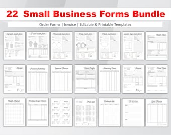 Editable Order Forms Bundle Canva Template, T-shirt, Tumbler, Invoice Template, Printable Small Business Forms, Custom Order Form Crafters