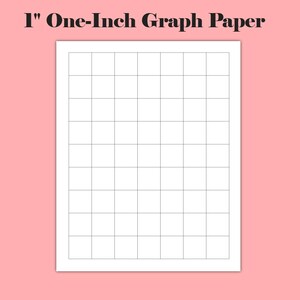 Puede incluir: Papel gr&aacute;fico blanco de 2,54 cm con un patr&oacute;n de cuadr&iacute;cula, ideal para matem&aacute;ticas, ciencias o dise&ntilde;o. El papel tiene una apariencia limpia y n&iacute;tida, con una cuadr&iacute;cula de l&iacute;neas espaciadas uniformemente. El texto "1" One-Inch Graph Paper" est&aacute; en la parte superior.