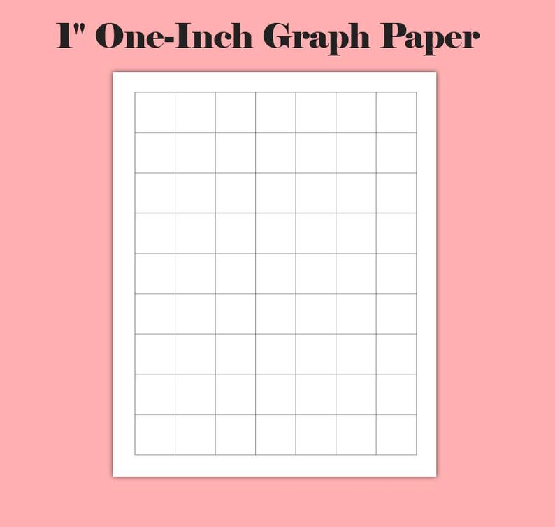 Puede incluir: Papel gr&aacute;fico blanco de 2,54 cm con un patr&oacute;n de cuadr&iacute;cula, ideal para matem&aacute;ticas, ciencias o dise&ntilde;o. El papel tiene una apariencia limpia y n&iacute;tida, con una cuadr&iacute;cula de l&iacute;neas espaciadas uniformemente. El texto "1" One-Inch Graph Paper" est&aacute; en la parte superior.