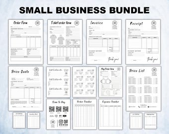 Editable Order Forms Bundle, Tshirt, Tumbler, Invoice Template, Printable Small Business Forms, Custom Order Form Crafters, Canva Template
